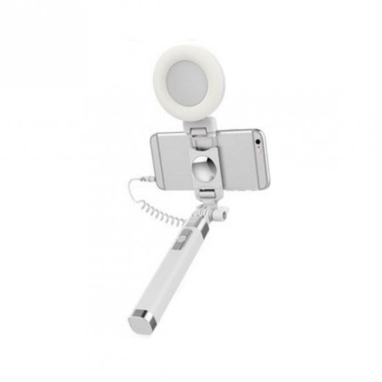 Rock Selfie Stick With Wire Control and Light
