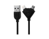 REMAX RC-031T 2 In 1 Data Cable - Black