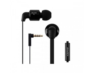 Awei ES600i Noodle Style In-Ear Earphone - Black