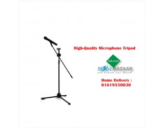 High-Quality Microphone Tripod Stand With Two Microphone Holder