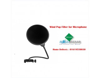 Wind Pop Filter for Microphone with Adjustable Arms