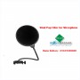 Wind Pop Filter for Microphone with Adjustable Arms