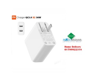 Xiaomi 36W Charger 2 USB-A Port Dual QC 3.0 for Quick Charge