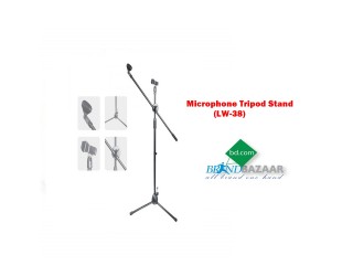 Microphone Tripod Stand (LW-38) With Two Microphone Holder