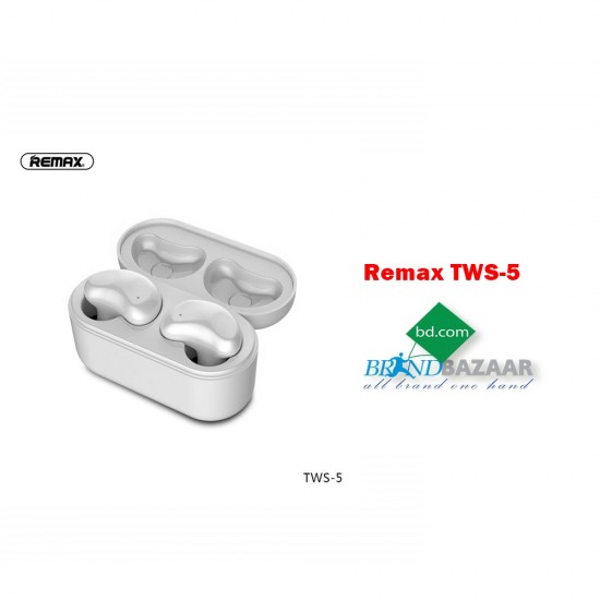 Remax TWS-5 Wireless Bluetooth Twins Earphone with Charging box
