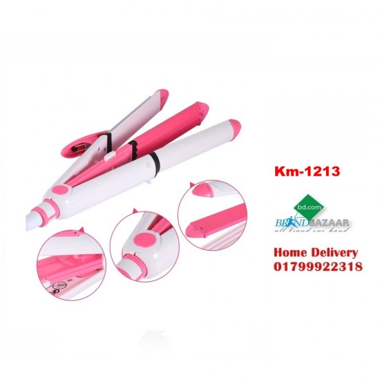Kemei Km-1213 Hair Straightener and Curling Iron Price Bangladesh