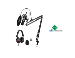 MAONO A04H Vocal Condenser Cardioid USB Microphone Studio Setup With Headphone, Pop Filter And Stand