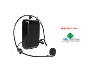 Portable Rechargeable Voice Amplifier MAONO C01 With Microphone For Teachers, Tour Guides, Coaches, Training, Promotion