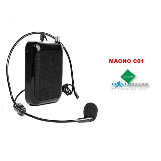Portable Rechargeable Voice Amplifier MAONO C01 With Microphone For Teachers, Tour Guides, Coaches, Training, Promotion