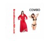 Combo of Satin Night Gown and Bikini Set For Women