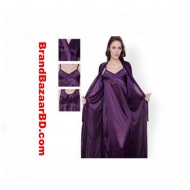 Women Purple Silk Night Gown Price in Bangladesh