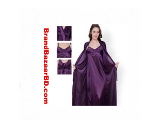 Women Purple Silk Night Gown Price in Bangladesh