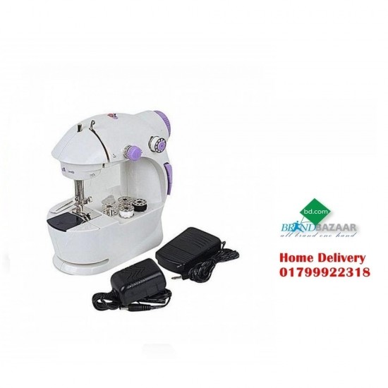 4 in 1 Electric Sewing Machine - White and Purple