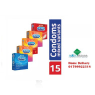 Durex Mix It Up Assorted Condom Combo (3's Pack X 5); Total 15 Pack Condoms
