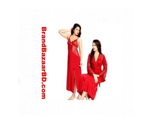 Red Satin Night Gown for Women Price in Bangladesh