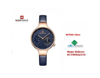 Naviforce NF5001 Luxury Blue Watch for Women