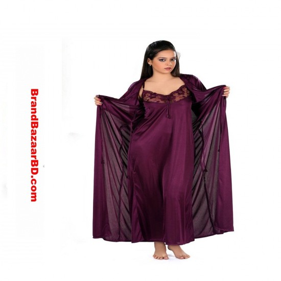 Purple Satin Night Wear for Women Price in Bangladesh