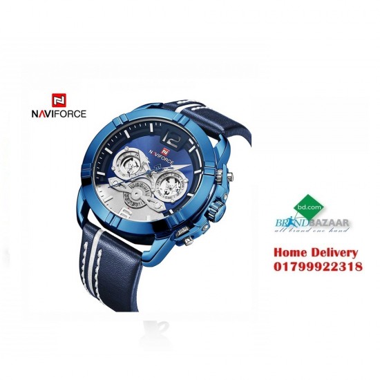 Naviforce 9168 Luxury Watch for Men - Blue