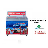 KONKA GLASS DOOR DEEP FREEZER 22KSD2YX 12.5 CFT ICE CREAM CHILLER