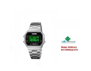 SKMEI 1647SI Retro Black Dial Silver Unisex Watch