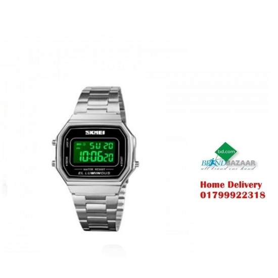 SKMEI 1647SI Retro Black Dial Silver Unisex Watch