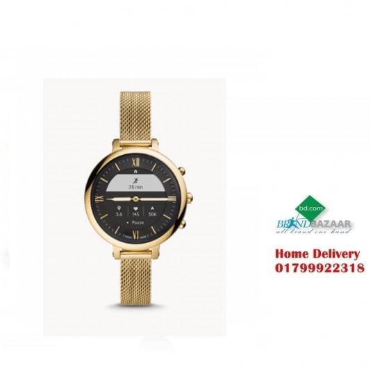 Fossil FTW7038 Hybrid HR Monroe Gold-Tone Stainless Steel Smartwatch