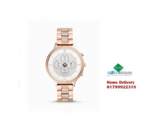 Fossil FTW7012 Hybrid HR Charter Rose Gold-Tone Stainless Steel Mesh Women’s Smartwatch