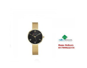 Curren C9020GLD Golden Black Dial Women’s Watch