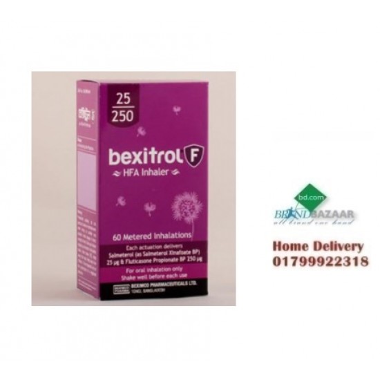 Bexitrol F HFA 120 Puffs-25-250-Inhaler