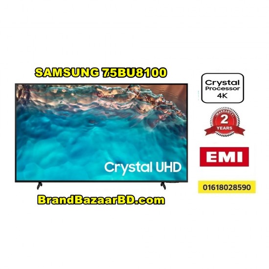 Samsung 75 inch 75BU8100 Crystal 4K UHD HDR Smart Television