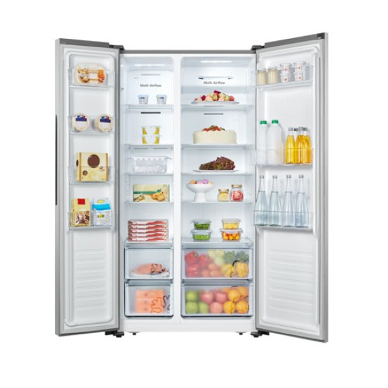 Hisense 564 L Side By Side Refrigerator RC67WS4OWQ-Silver Hisense 564 L Side By Side Refrigerator RC67WS4OWQ-Silver
