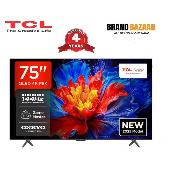 TCL 75 Inch QLED 4K 75P8K UHD Smart Google TV