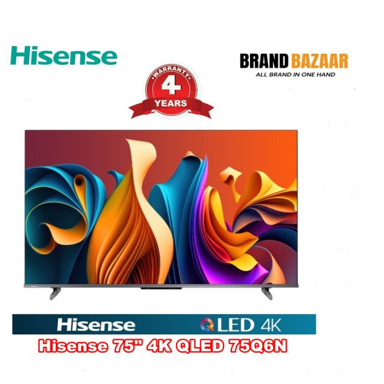 Hisense 75″ 4K QLED 75Q6N Latest Model Smart Google TV 2025