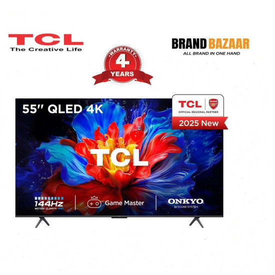 TCL 55P8K-UK 55-Inch 4K UHD 144Hz QLED Google TV