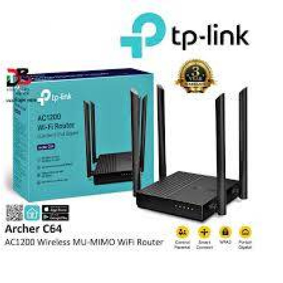 TP-Link Archer C64 AC1200 Dual-Band Gigabit WiFi Router