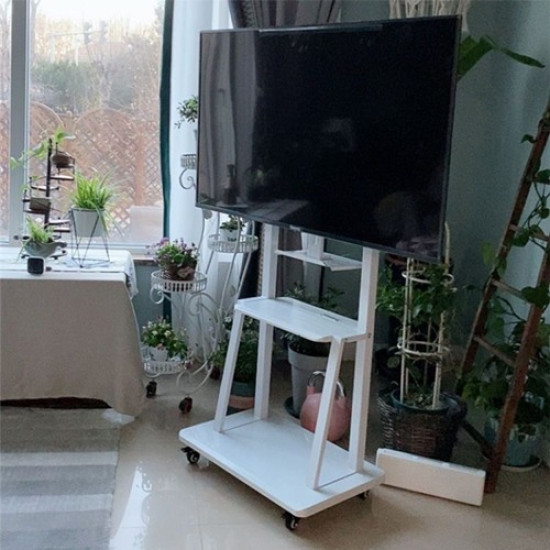 Mobile TV Cart With Wheel With Adjustable TV wall mount bracket for LED TV and Interactive Display