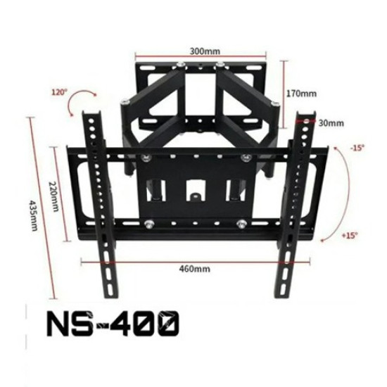 Full Moving Motion Swivel High Quality Wall Mount NS-400 TV Bracket For 26″-65″ Screens
