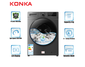 KONKA 8 KG Front Loading Washing Machine Inverter KG80-12B13 (8.0 KG)