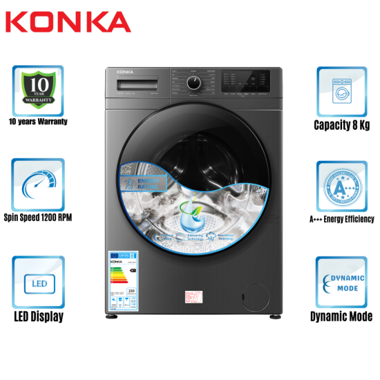 KONKA 8 KG Front Loading Washing Machine Inverter Price in Bangladesh 
